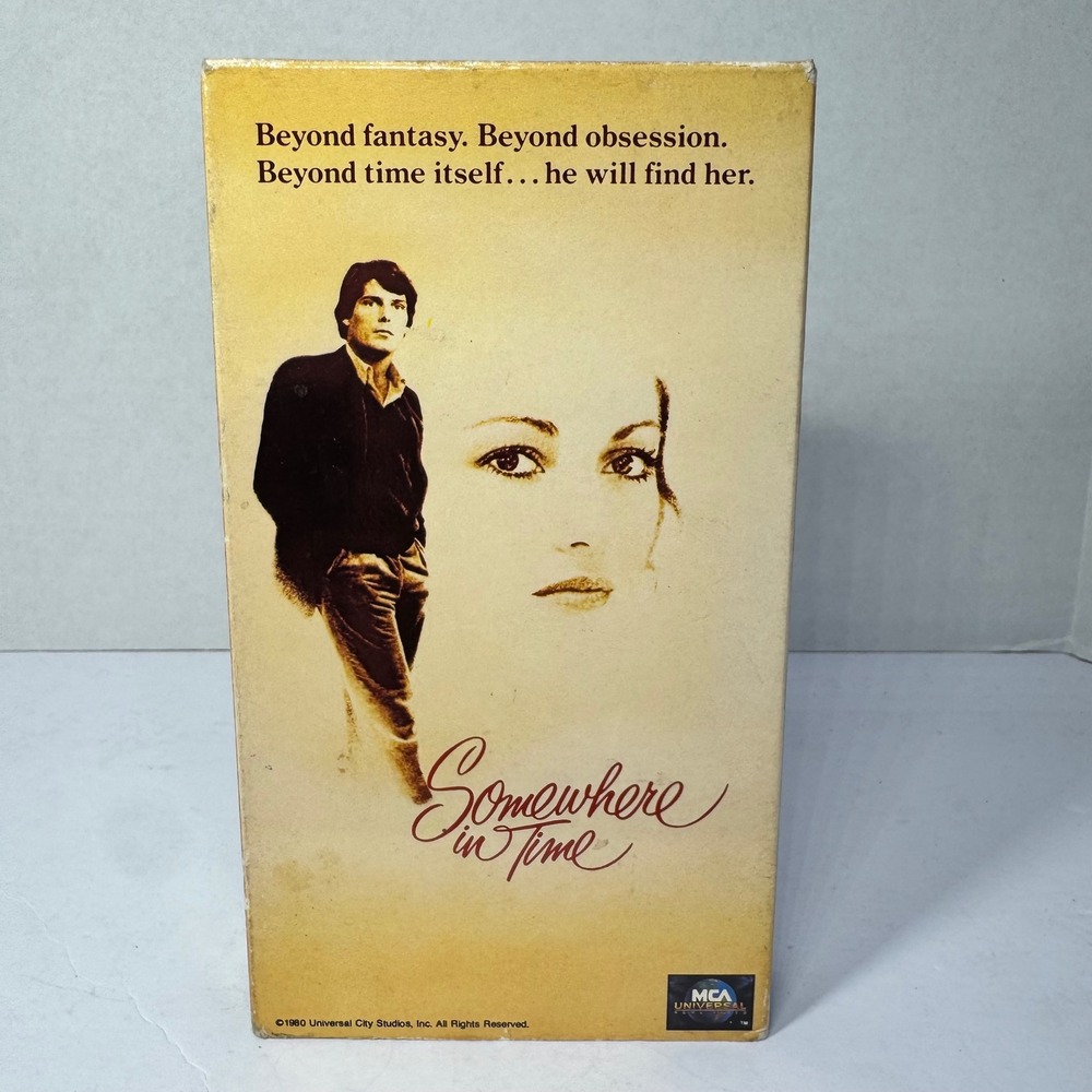 Somewhere in Time VHS Christopher Reeve Jane Seymour MCA Universal 1991‎ PG VTG